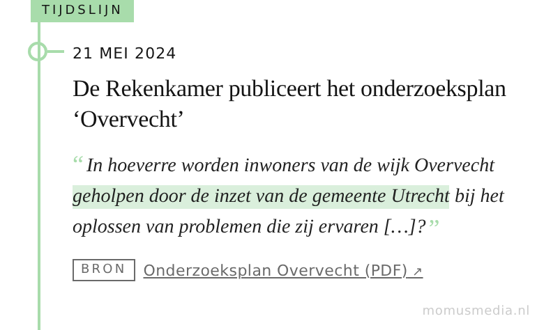 21 mei 2024 — De Rekenkamer publiceert het onderzoeksplan Overvecht