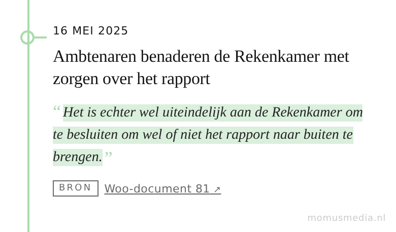 16 mei 2025 — Ambtenaren benaderen de Rekenkamer met zorgen over het rapport