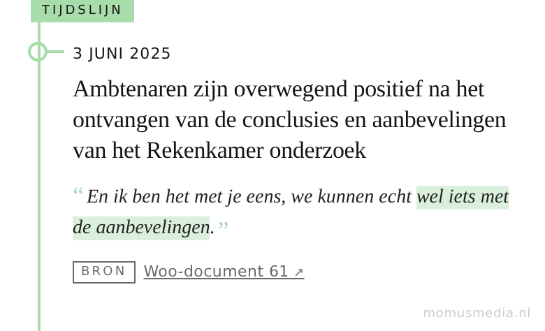 3 juni 2025 — Ambtenaren zijn overwegend positief over de aanbevelingen